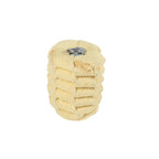 Replacement rope dart wick head, beige stitched cylinder with metal loop mounting