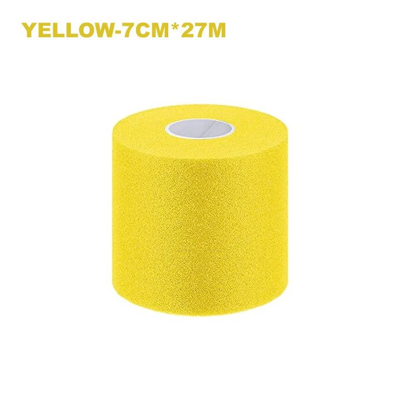 Foam underwrap tape roll, yellow 7 cm width