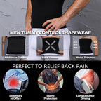 Black compression waist band being adjusted on the waist