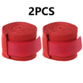 Wrist wraps, 2-pack, red cotton elastic rolls with hook closure