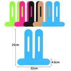 Precut knee kinesiology tape strip set in multiple colors with size guide