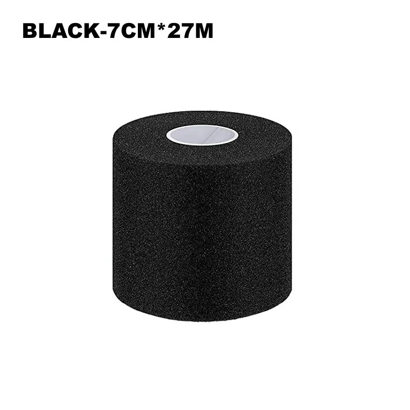 Foam underwrap tape roll, black 7 cm width