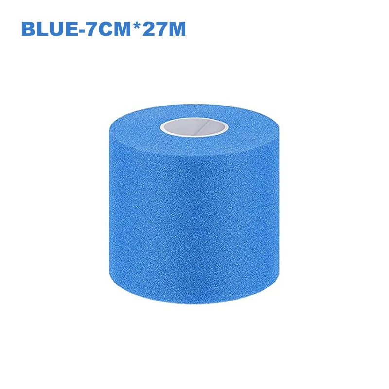 Foam underwrap tape roll, blue 7 cm width
