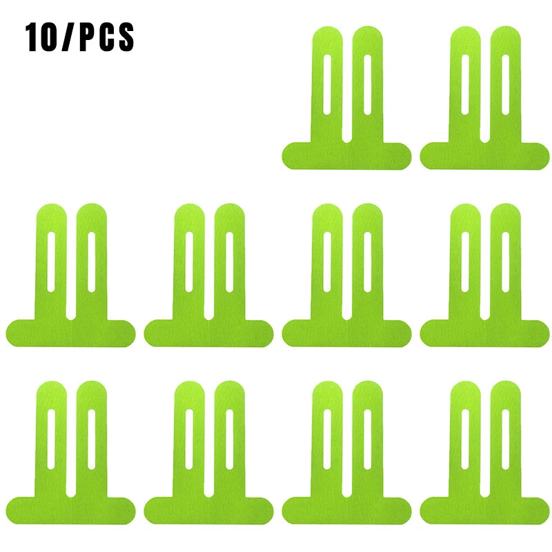 Lime green knee kinesiology tape strips, pack layout showing 10 pieces