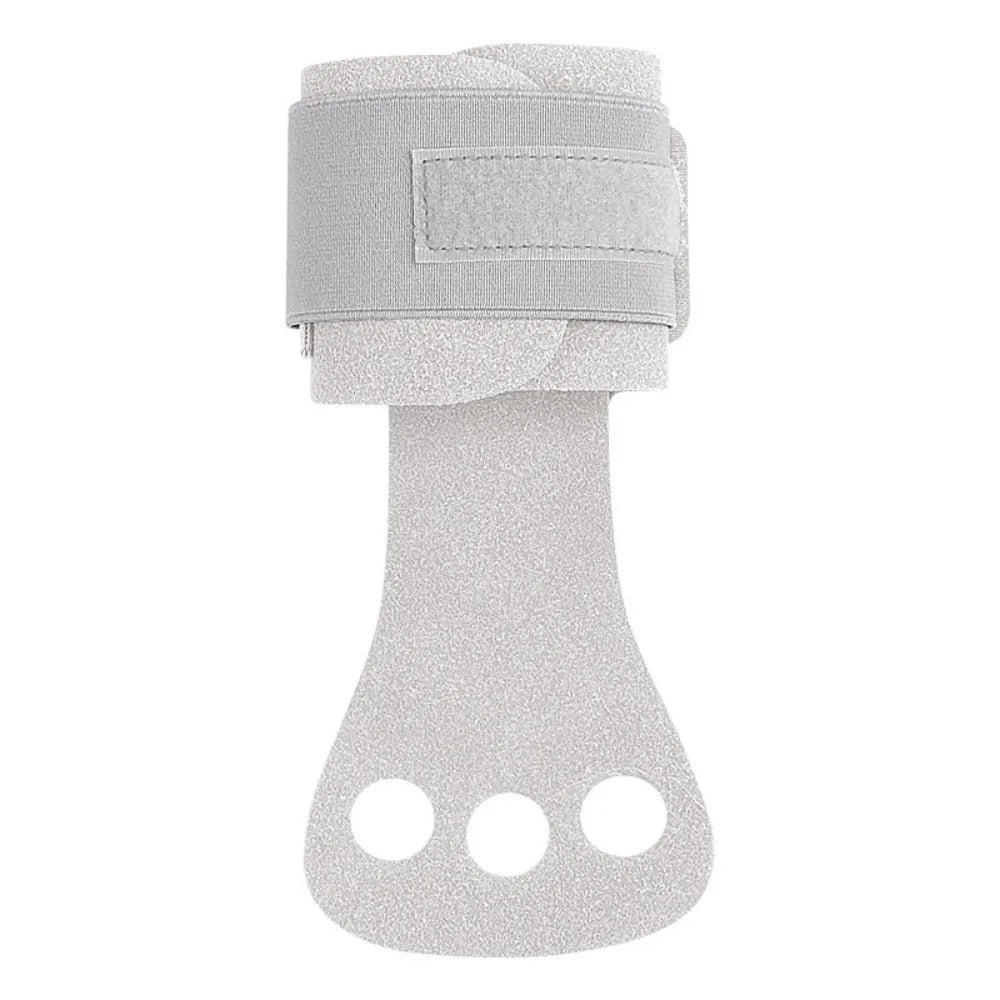 Pair of aerial grip wraps, light gray with hook-and-loop strap and three cutout dots