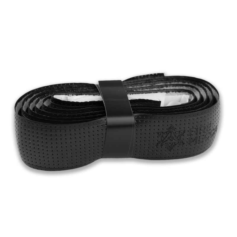 Black grip tape roll, perforated surface with wide band wrap